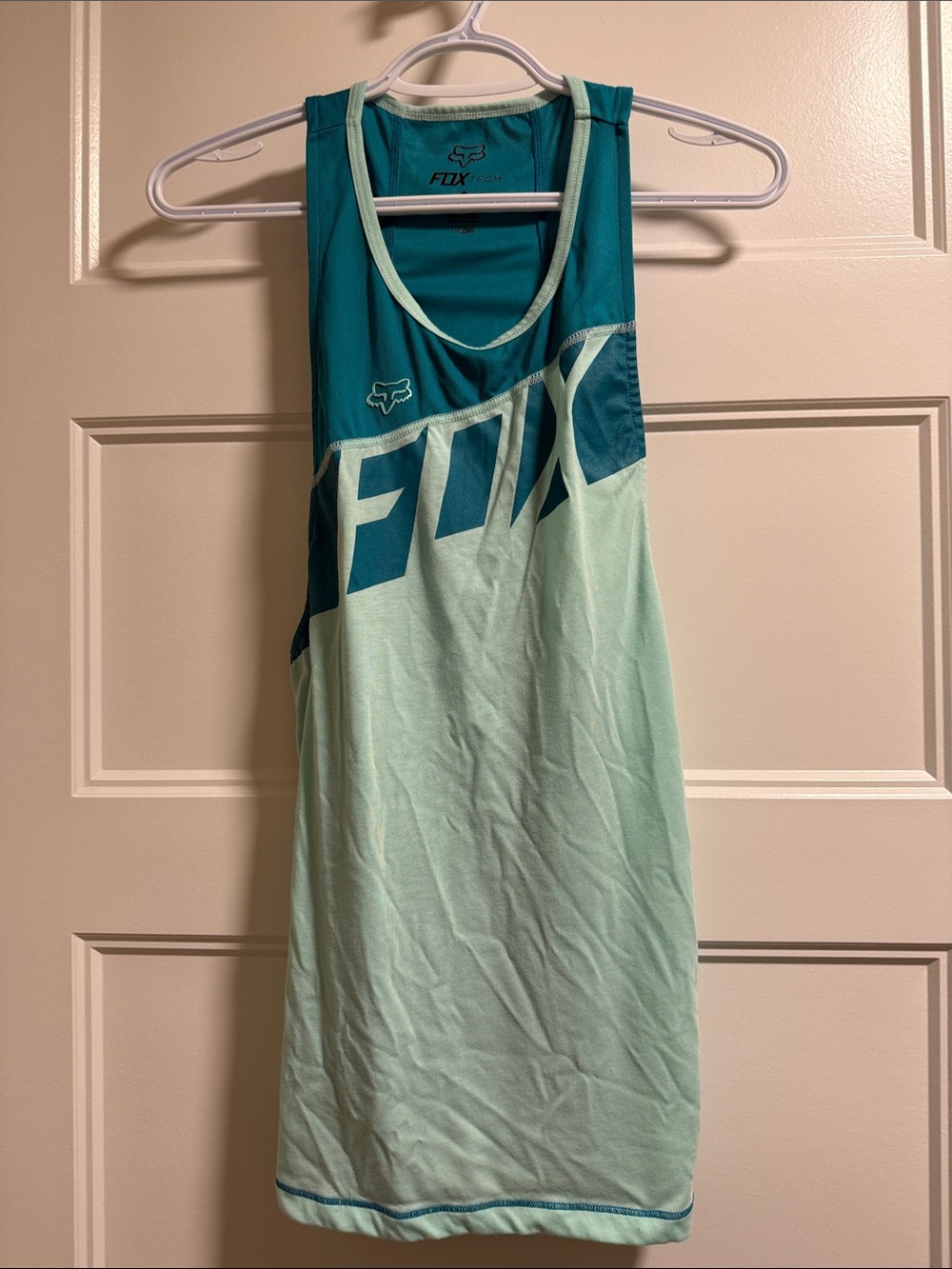 Fox Teal and Mint Colorblock Athletic Tank